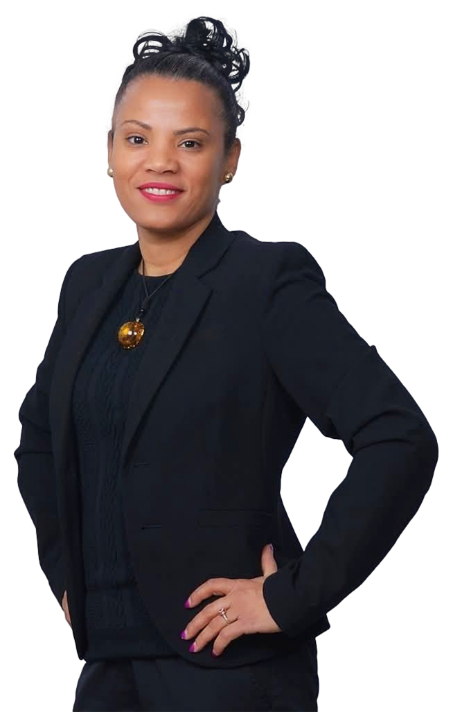 Ana Calo headshot; professional portrait in black blazer.